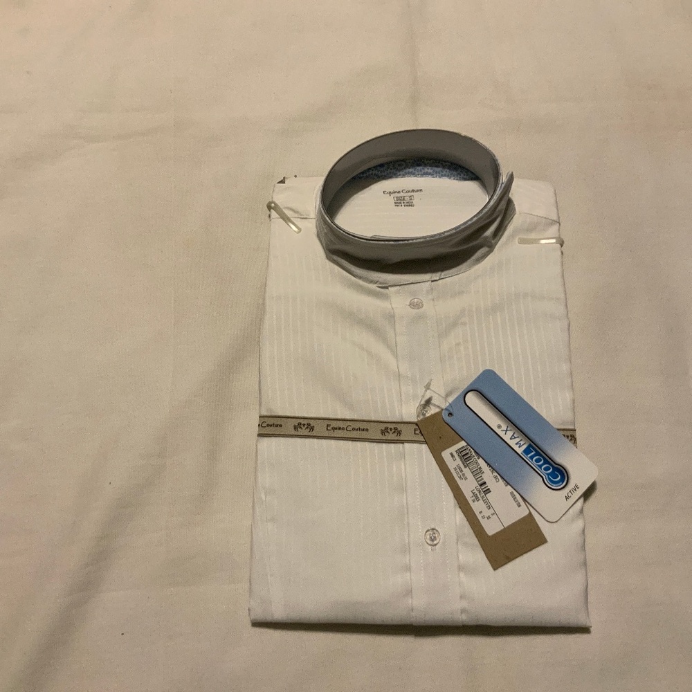 Equine Couture Show Shirt White 32 110281-01-32